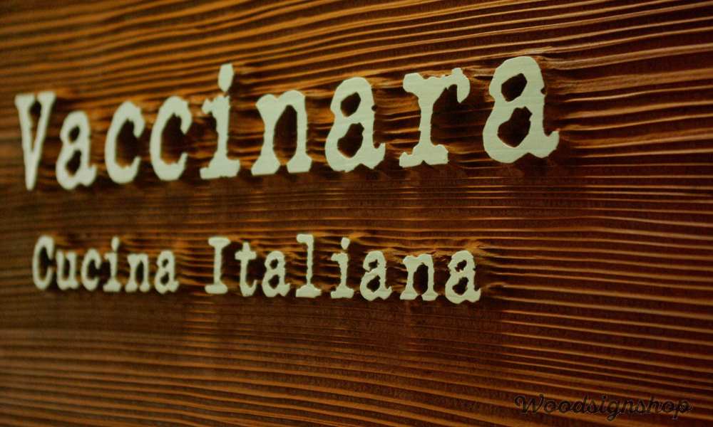 イタリアンレストラン木製看板